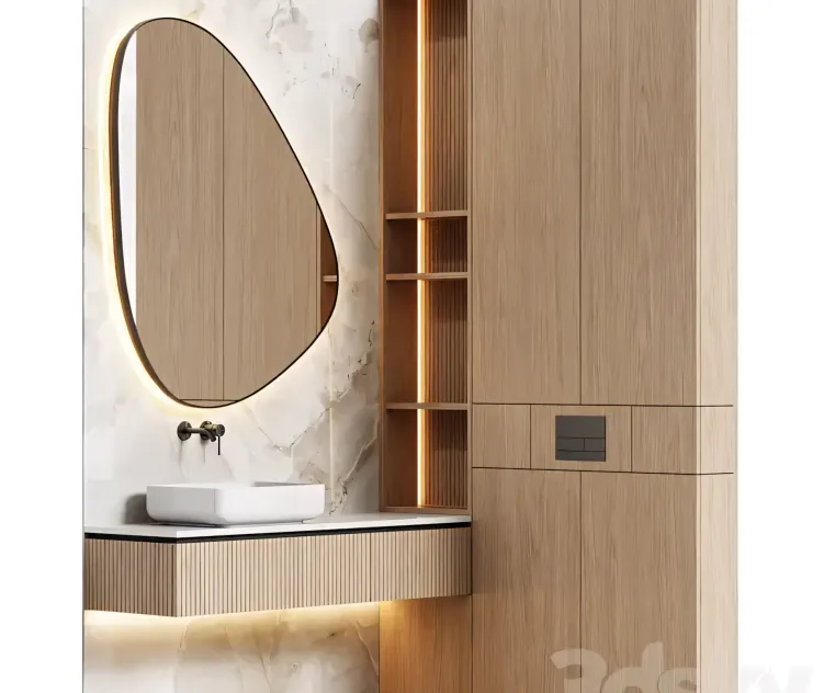 Bathroom furniture in a modern minimalist