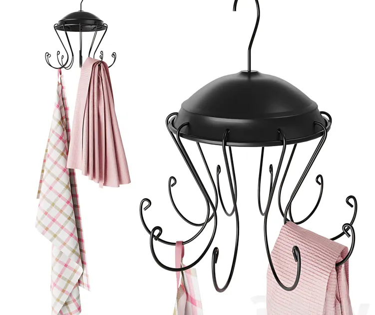 Borstad hanger with hooks