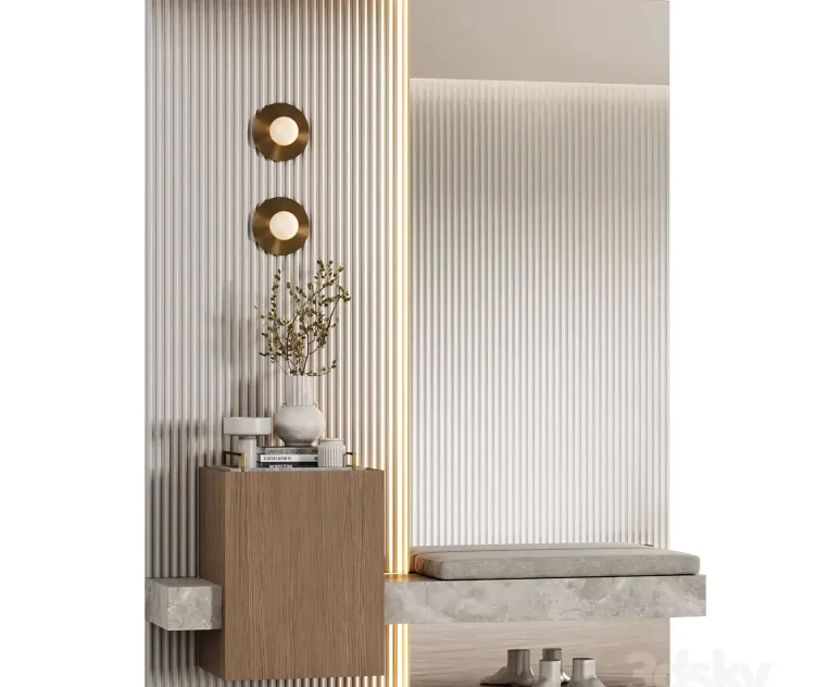 Entrance hall modular in modern style minimalism