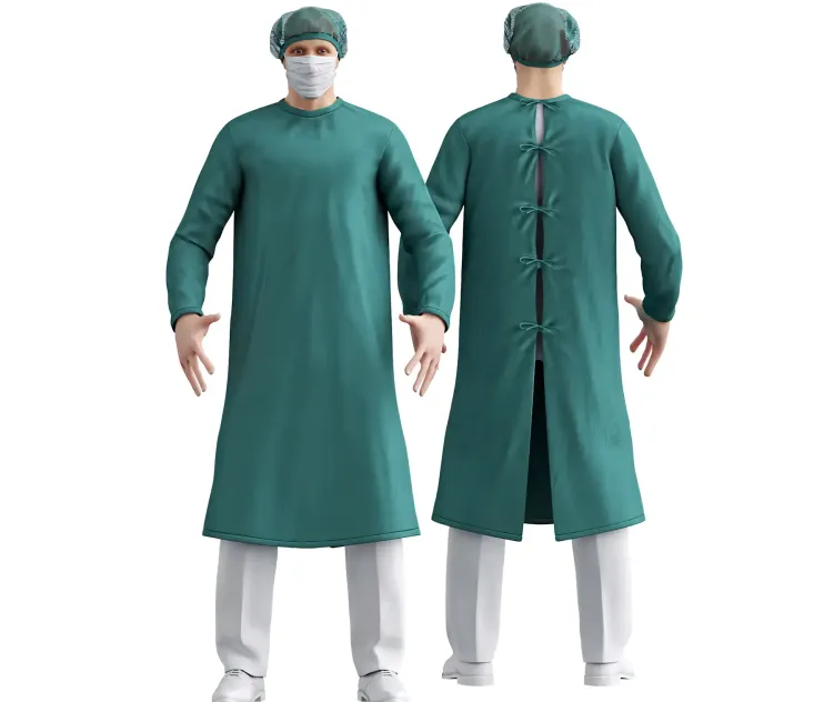 Surgeon with a skeleton