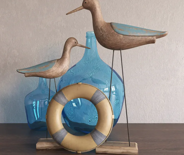 Decor set green blue