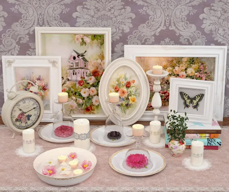 Decorative set in the style of provence