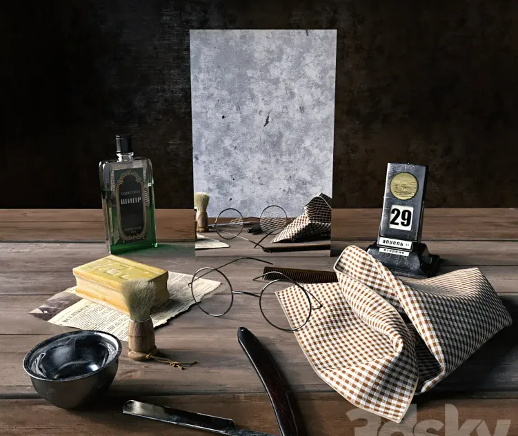 Decorative shaving kit