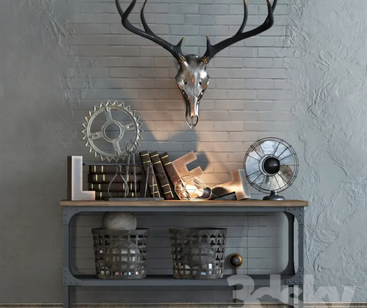 Decorative with a deer skull