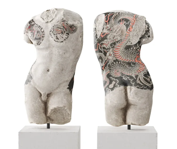 Tattoo classic man torso