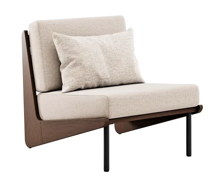 Kinney Teak Lounge Chair by Crate Barrel