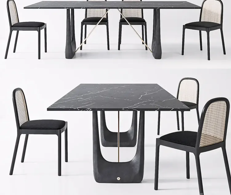 Rocco Rectangular marble dining table