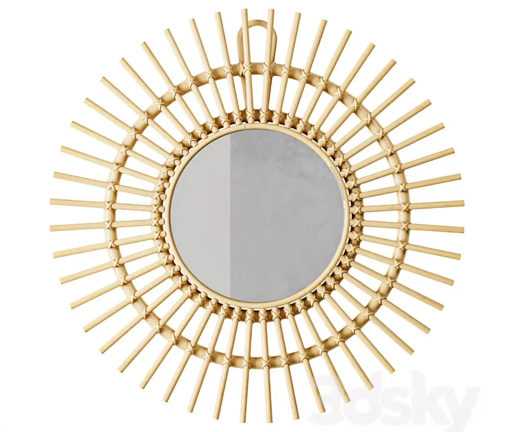 H M Home Rotan Mirror