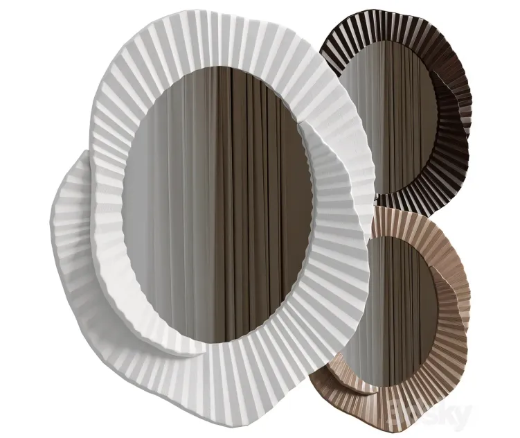 Issey Mirror With Materials