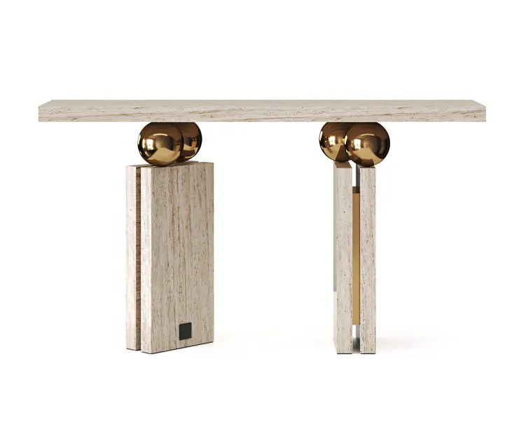 Quantic Estremoz Marble Console Table By Hommes