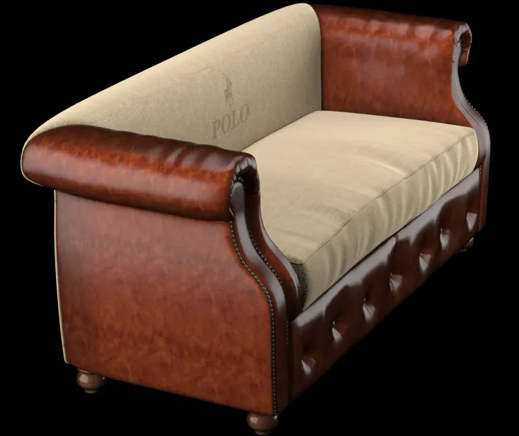 SOFA POLO BROWN LEATHER