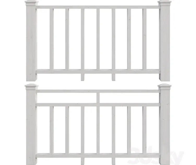 Set of Handrails Terrace Railing