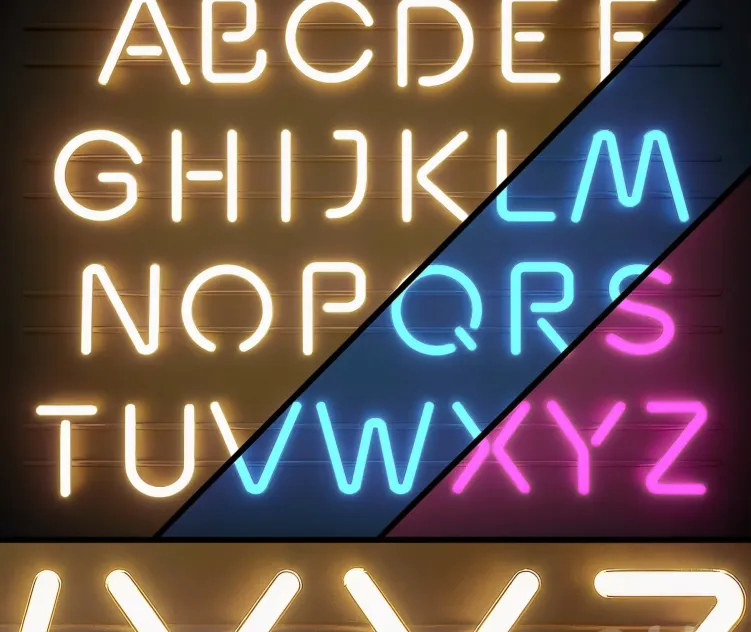 Light Modules Set Neon Alphabet 2