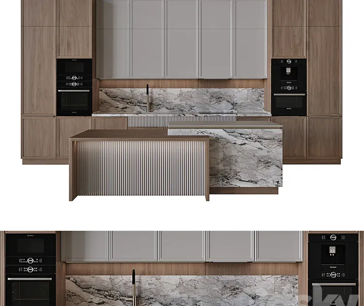 Kitchen in Neoclassical Style
