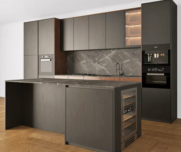 Kitchen Modern Black Wood