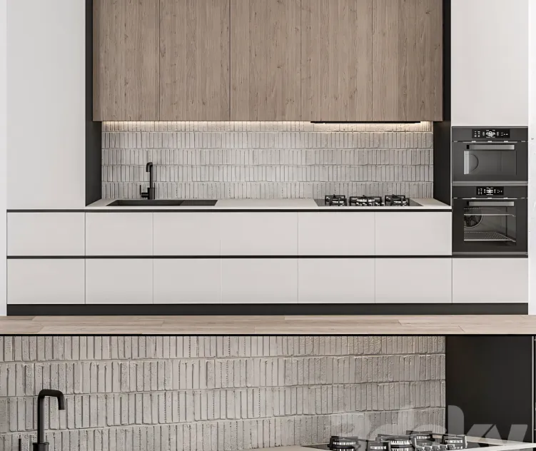 Kitchen Modern White Wood