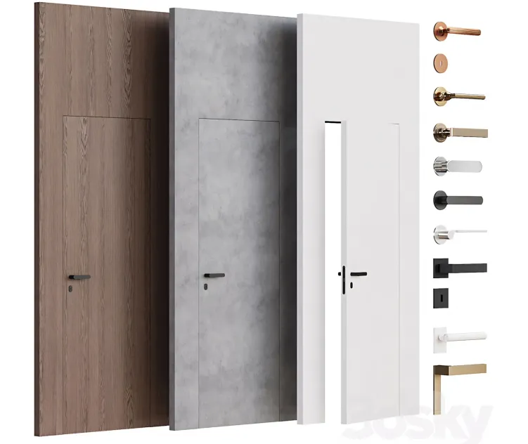 Flush Mounted Doors with Fittings