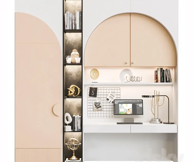 Childrens Wardrobe with Decor Workplace