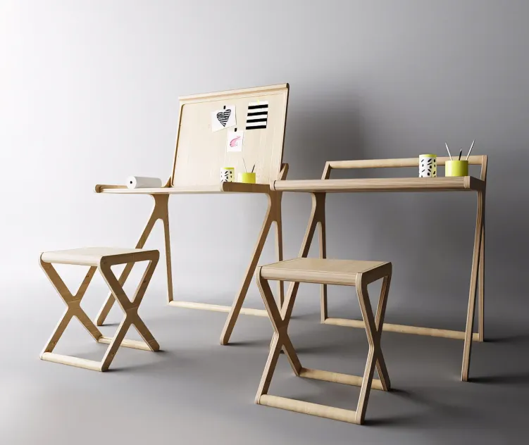 Children Table With a Folding Table Top