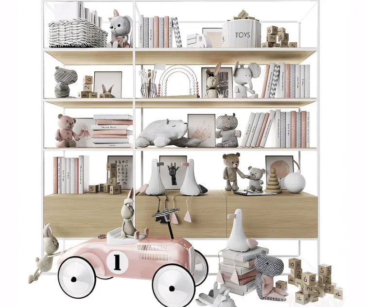 Rack With Toys Books
