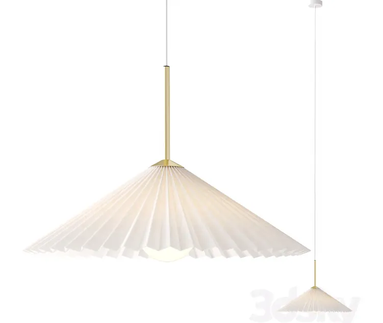 H M Home Pendant Lamp with Pleated Shade