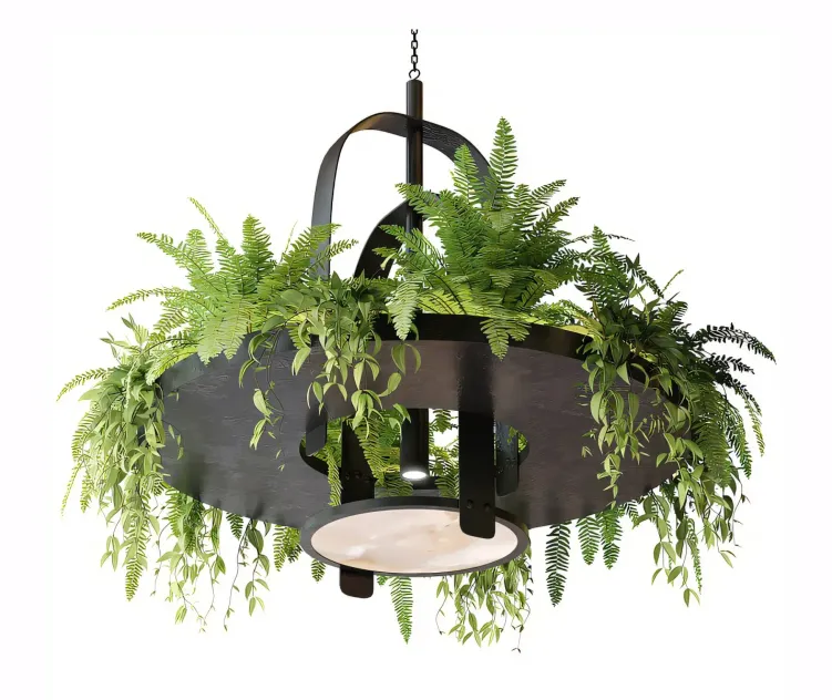 Hanging Lamp With Plants