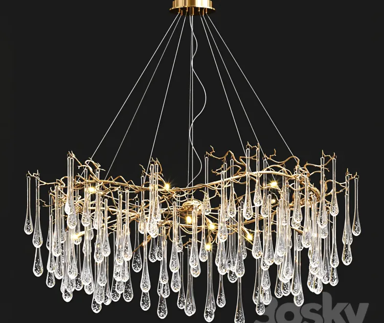 Serip Big AQUA Chandelier