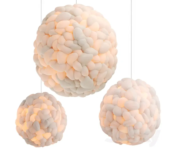 Popcorn Cloud Lamp by Helen Loom