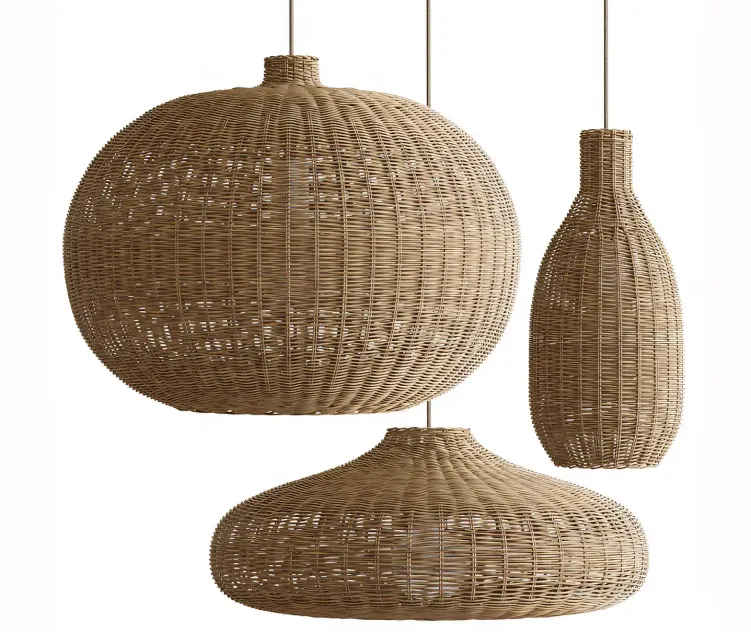 Wicker Chandeliers