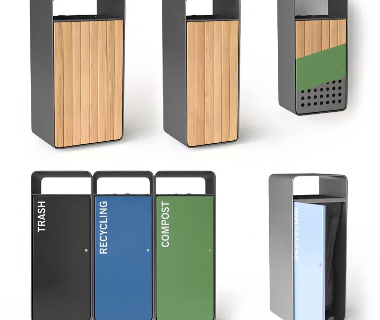Artform Box Litter Bin Urn Set