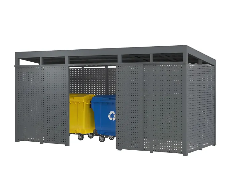 Garbage bins metal box
