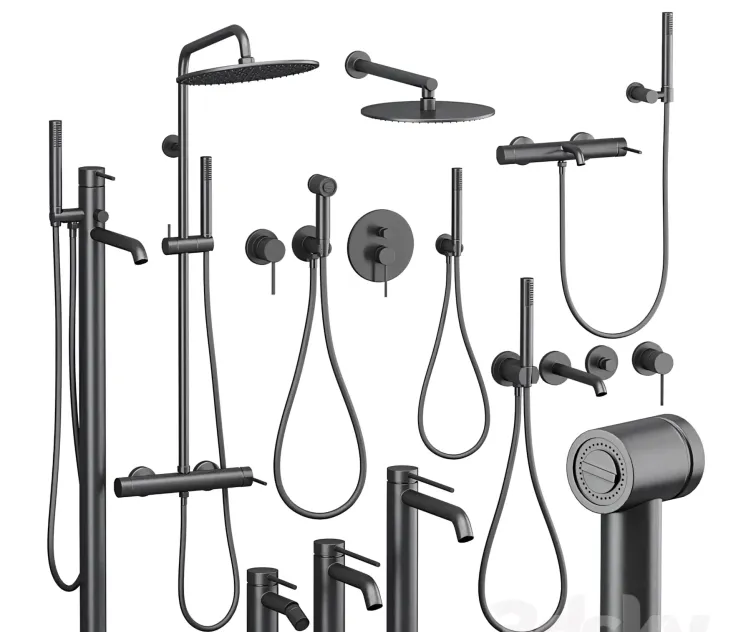 Gattoni Circle Two Shower Faucet Set