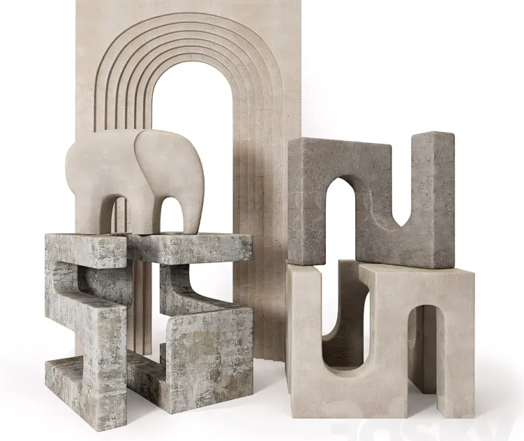 A Set of Sculptural Decor in the Architectural Style