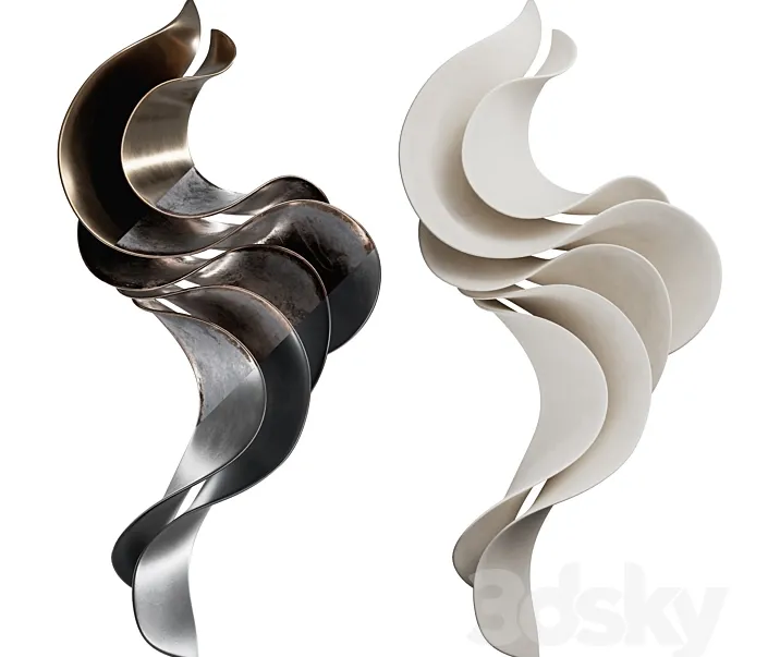 Wall Sculpture Abstract Wave Vasso Fragkou