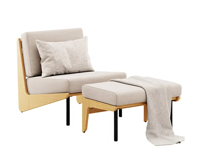 Kinney Teak Lounge Chair by Crate Barrel